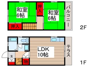 テラスリーズンCの物件間取画像